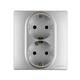 Розетка двойная с/з со шторками Legrand Inspiria 673757, изображение 2