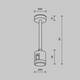 Крепление потолочное с прямым коннектором питания Maytoni Flarity TRA156C-IPCL1-BS, изображение 3