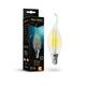 Лампа светодиодная филаментная Voltega E14 6W 3000K свеча на ветру прозрачная 7220, изображение 2