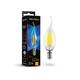 Лампа светодиодная филаментная Voltega E14 6W 3000K свеча на ветру прозрачная 7209