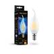 Лампа светодиодная филаментная Voltega E14 6W 3000K свеча на ветру матовая 7210