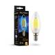 Лампа светодиодная филаментная Voltega E14 6W 3000K свеча прозрачная 7198, изображение 2