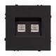 Механизм сдвоенной компьютерной розетки Arlight SCT-NOBE-MPC2-SFPL-BK (RJ-45, CAT6) 054313, изображение 2