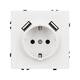 Механизм розетки с USB зарядкой Arlight SCT-NOBE-MUAA-SFPL-WH (230V, 16A) 054288, изображение 3