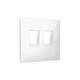 Лицевая панель Alfa (Белый глянец) для компьютерной/телефонной двойной розетки RJ-45/RJ-11 Quant Amb, изображение 2