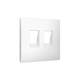 Лицевая панель Alfa (Белый матовый) для компьютерной/телефонной двойной розетки RJ-45/RJ-11 Quant Am, изображение 2