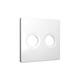 Лицевая панель Alfa (Белый матовый) для TV двойной розетки Quant Ambrella Volt AP1333, изображение 3