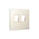 Лицевая панель Alfa (Бежевый матовый) для компьютерной/телефонной двойной розетки RJ-45/RJ-11 Quant, изображение 3