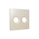 Лицевая панель Alfa (Бежевый матовый) для TV двойной розетки Quant Ambrella Volt AP3333, изображение 3