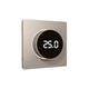 Лицевая панель Alfa (Серо-бежевый матовый) для терморегулятора теплого пола с цифровым дисплеем Quan, изображение 2