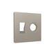 Лицевая панель Alfa (Серо-бежевый матовый) для компьютерной/телефонной + TV розетки RJ-45/RJ-11 Quan, изображение 2