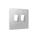 Лицевая панель Alfa (Серебро глянец) для компьютерной/телефонной двойной розетки RJ-45/RJ-11 Quant A, изображение 2