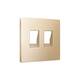 Лицевая панель Alfa (Шампань) для компьютерной/телефонной двойной розетки RJ-45/RJ-11 Quant Ambrella, изображение 2
