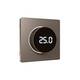 Лицевая панель Alfa (Темная бронза матовый) для терморегулятора теплого пола с цифровым дисплеем Qua, изображение 2
