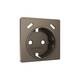 Лицевая панель Alfa (Темная бронза матовый) для электрической розетки с/з со шторками 2USB C+C Quant, изображение 2