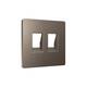 Лицевая панель Alfa (Темная бронза матовый) для компьютерной/телефонной двойной розетки RJ-45/RJ-11, изображение 2