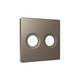 Лицевая панель Alfa (Темная бронза матовый) для TV двойной розетки Quant Ambrella Volt AP6433, изображение 2