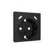 Лицевая панель Alfa (Черный матовый) для электрической розетки с/з со шторками 2USB C+C Quant Ambrel, изображение 2