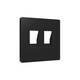 Лицевая панель Alfa (Черный матовый) для компьютерной/телефонной двойной розетки RJ-45/RJ-11 Quant A, изображение 2