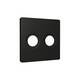 Лицевая панель Alfa (Черный матовый) для TV двойной розетки Quant Ambrella Volt AP8133, изображение 2