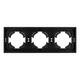 Рамка пластиковая на 3 поста Arlight FRM-TENDO-PL-3-BK 053844, изображение 2