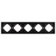 Рамка пластиковая на 5 постов Arlight FRM-TENDO-PL-5-BK 053852, изображение 2