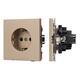 Механизм электрической розетки Arlight SCT-TENDO-MEU1-PL-GD (230V, 16A) 054081
