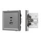 Механизм USB розетки Arlight SCT-TENDO-MUAC-PL-GR (5V, 3A, QC3) 054096