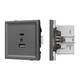 Механизм USB розетки Arlight SCT-TENDO-MUAC-SFPL-GR (5V, 3A, QC3) 054538