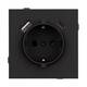 Механизм розетки с USB зарядкой Arlight SCT-TENDO-MUAC-SFPL-BK (230V, 16A) 054607, изображение 3