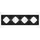 Рамка пластиковая на 4 поста Arlight FRM-TENDO-SFPL-4-BK 054654, изображение 3
