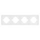 Рамка пластиковая на 4 поста Arlight FRM-TENDO-SFPL-4-WH 054656, изображение 2