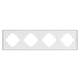 Рамка пластиковая на 4 поста Arlight FRM-TENDO-SFPL-4-WH 054656, изображение 3