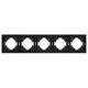 Рамка пластиковая на 5 постов Arlight FRM-TENDO-SFPL-5-BK 054657, изображение 2