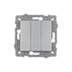 Механизм выключателя трехклавишный непроходной Arlight SWT-MK03-PL-GR-V (250V, 10A) 049898, изображение 2
