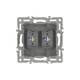 Механизм компьютерной розетки двойной Arlight SCT-MPC2-PL-GR (RJ-45, CAT6) 045338, изображение 2