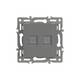 Механизм компьютерной розетки двойной Arlight SCT-MPC2-PL-GR (RJ-45, CAT6) 045338, изображение 3