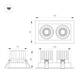 Встраиваемый светильник Arlight MS-VORTEX-BUILT-S170x90-2x12W Day4000 (WH-WH, 40 deg, 230V) 057771, изображение 2