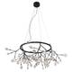 Подвесная светодиодная люстра Crystal Lux Evita SP45 D BLack/Transparent