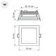 Встраиваемый светодиодный светильник Arlight LT-S96x96WH 6W Day White 120deg 014934, изображение 4
