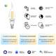 Лампа светодиодная диммируемая филаментная Gauss Smart Home Filament E14 4,5W 2000-6500K прозрачная 1280112, изображение 10