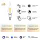 Лампа светодиодная диммируемая филаментная Gauss Smart Home Filament E14 4,5W 2700K прозрачная 1260112, изображение 10