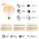Лампа светодиодная диммируемая филаментная Gauss Smart Home Filament E27 6,5W 2000-5500K золотистая 1340112, изображение 10