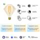 Лампа светодиодная диммируемая филаментная Gauss Smart Home Filament Diamond E27 6,5W 2000-5500K золотистая 1370112, изображение 3