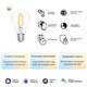 Лампа светодиодная диммируемая филаментная Gauss Smart Home Filament E27 6,5W 2000-6500K прозрачная 1220112, изображение 10