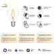 Лампа светодиодная диммируемая филаментная Gauss Smart Home Filament E27 7W 2700K прозрачная 1200112, изображение 10