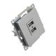 Розетка 2хUSB Stekker Катрин серебро GLS10-7115-03 39588, изображение 2