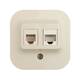 Розетка двойная RJ11+RJ45 Legrand Quteo 782251, изображение 2