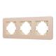 Рамка на 3 поста алюминиевая Arlight FRM-AKIRY-SFAL-3-GD 049742