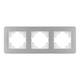 Рамка на 3 поста алюминиевая Arlight FRM-AKIRY-AL-3-SR 049728, изображение 3